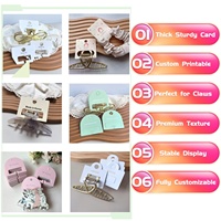 Tarjetas de Exhibición de Cartón Blanco con Logotipo Personalizado, Ecológicas, para Pinzas de Pelo, para Empaque de Accesorios de Cabello de Lujo