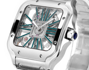 Montre mécanique automatique élégante et tendance avec bracelet à dégagement rapide, boîtier en acier inoxydable brossé et poli - Product Image 4