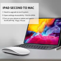 BT Ultra Slim Portable Wireless Arc Touch Sensitive Magic Mouse pour Apple Mac Laptop Android Windows