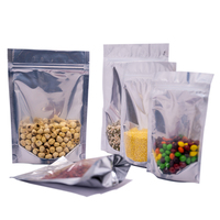 Sac en plastique transparent à fermeture éclair, revêtement en métal, 20*30 + 5 sachets OEM
