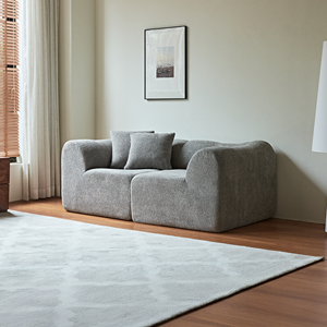 Sofá Seccional Moderno de Alta Compresión, Tapizado en Terciopelo Negro, Relleno de Espuma, Ahorro de Espacio, Diseño de Lujo con Botones, para Sala de Estar - Product Image 6