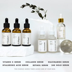 Personalizada vitamina C Retinol Niacinamida ácido hialurónico puro colágeno 24 K 24 K oro HIDRATANTE PIEL aligeramiento cara suero - Product Image 2