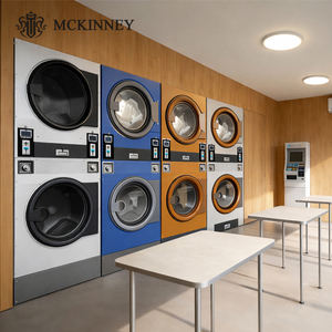 โครงการร้านซักรีดที่ประสบความสำเร็จของ MCKINNEY <span class=keywords><strong>เครื่อง</strong></span><span class=keywords><strong>ซัก</strong></span><span class=keywords><strong>ผ้า</strong></span>และอบผ้าแบบซ้อนเชิงพาณิชย์ขนาด 12 กก. อุปกรณ์ซักรีด - Product Image 2