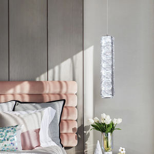 1-flammige Smart-Fernbedienung Goldene LED K9 Kristall-Pendelleuchte Lineare Beleuchtung - Product Image 2