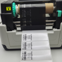 Label perhiasan label stiker perhiasan Dumbbell kosong putih perekat otomatis untuk perhiasan, kalung, anting-anting, tampilan cincin