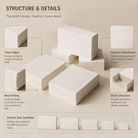 Boîte d'emballage en carton ondulé de qualité supérieure, finition mate, blanc uni, design minimaliste, multi-tailles, pour l'affichage des produits de marque, OEM ODM