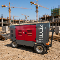 Compresseur d'air à vis portable diesel Zhilian 850CFM 15 bars 191 kW 260 CV 24 m³/min pour forage de puits d'eau et équipement de forage DTH