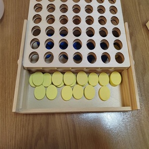 Jeu de société en bois Connect 4 avec logo personnalisé, Montessori, pliable, jeu de <span class=keywords><strong>ligne</strong></span> de 4, jeu de société en bois 4 en <span class=keywords><strong>ligne</strong></span> - Product Image 2