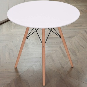 Pabrik YWJ Yaweijia Grosir Meja Kopi Modern Mewah untuk Rumah, Meja Makan MDF, Kaki Meja Kayu, Furnitur - Product Image 1