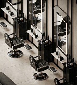 Mobiliario de Lujo para Barbería Masculina: Diseño Industrial Moderno para Salón de Estética, Acero Inoxidable, Diseño Personalizado para Tiendas - Product Image 5