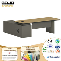 Bureau de direction en bois de luxe moderne et minimaliste de haute qualité GOJO OEM 2026 pour gestionnaire, avocat, PDG