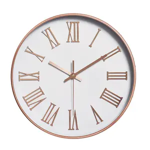 Hot12 inch 30cm plastic Decorative Round Wall Clock Quality Quartz Battery Operated Antique Wall Clocks