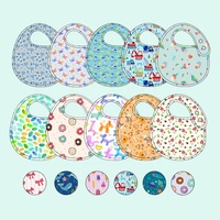 Bavoirs pour bébé en bambou 95% et élasthanne 5%, imperméables, pour nouveau-né, gamme familiale