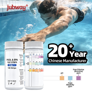 Bandelettes de <span class=keywords><strong>test</strong></span> de la qualité de l'eau pour <span class=keywords><strong>piscine</strong></span> et spa, modèle SZ33, <span class=keywords><strong>chlore</strong></span> libre, alcalinité totale, pH, 100 bandelettes/flacon, vente en gros usine - Product Image 3