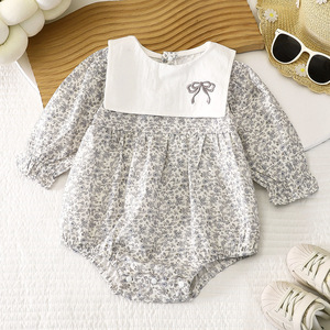 Tutina con Colletto Peter Pan per Neonata 0-24 Mesi, Body a Maniche Lunghe con Volant, Jumpsuit Casual Invernale per Bambine - Product Image 6