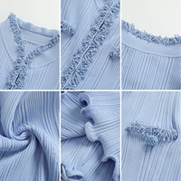 Nouvelle Robe Sirène Tricotée Perlée Couleur Unie Élégante et Tendance Automne 2026 pour Femme – Décontractée, Soirée, Slim et Chic pour le Quotidien