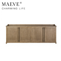 Meuble de rangement moderne en bois de luxe pour salon, console TV, armoire à 4 portes