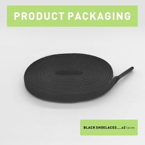 Lacets plats en polyester personnalisés pour baskets, chaussures de sport, élastiques, sans nœuds, remplacement avec embouts réfléchissants, breloques - Product Image 2