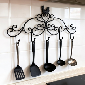 Crochets muraux en métal pour la cuisine, pour la décoration moderne de la maison et l'organisation quotidienne, crochets muraux durables conçus pour la suspension - Product Image 1