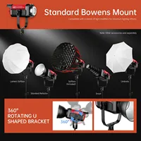 GVM Officiel PRO SD300B 300W Lumière LED contrôlée par DMX pour la production vidéo professionnelle 2700-6800K CCT CRI 97