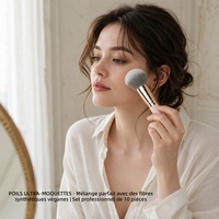 Ensemble de pinceaux de maquillage JLY avec logo personnalisé, poils ultra-doux pour des looks de maquillage exquis, kit de pinceaux cosmétiques