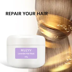 Private Label Hair Mask Treatments Sulfate-free Moisturizer & Color-Protection Lavender Keratin Repair Hair Mask