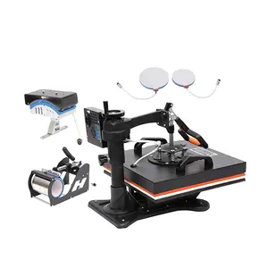 Factory Direct Sales 5 in 1 Combo Heat Press Machine Mug Sublimation Machine Cheap Price T-Shirt Printing Machine