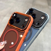 Coque transparente antichoc en PC avec armure magnétique pour iPhone 17 Pro Max, 17 Air, 13, 14, 15, 12, 11, 16 Pro Max, 16 Plus