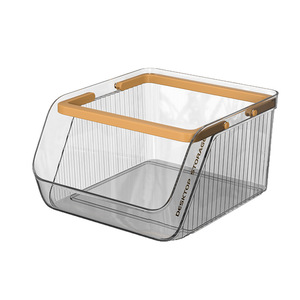 现代设计大容量斜收纳盒PP桌面整理收纳篮架食品宽口收纳架 - Product Image 5