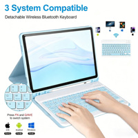 Casing Keyboard Magnetik Lepas Pasang dengan Tempat Pena untuk Samsung Galaxy Tab A9 Plus A11 S9 FE 11 inci
