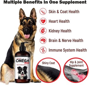 Aceite de salmón 100% Natural para perros, aceite de pescado Omega 3 EPA DHA, suplemento alimenticio líquido para mascotas - Product Image 4