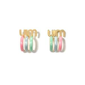 ต่างหูห่วงแฟชั่น สแตนเลส 316L ชุบทอง PVD ดีไซน์หลากสี ทนทาน เป็นมิตรต่อสิ่งแวดล้อม - Product Image 1