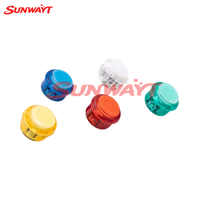Bouton poussoir en plastique transparent de haute qualité 12V 30mm avec micro-interrupteur intégré, durable, pour machine de jeu d'arcade