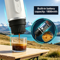 Machine à café portable 15 bars pour capsules et café moulu, rechargeable par USB-C, sans chauffage, expresso de voyage