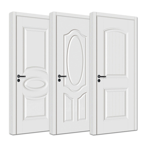 Puertas de Madera Laminada Moldeada de Lujo, Puertas de MDF para Casa, Hotel, Apartamento, Interior, Habitación, Aislamiento Acústico, <span class=keywords><strong>Puerta</strong></span> de Madera HDF con Lacado Blanco - Product Image 2