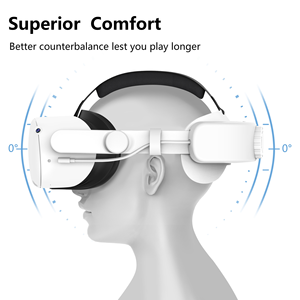 Comfort superiore 6000mAh batteria testa cinghia <span class=keywords><strong>VR</strong></span>/<span class=keywords><strong>AR</strong></span>/<span class=keywords><strong>MR</strong></span> accessori per Meta per la ricerca 2 ricarica per giocatori del mondo virtuale - Product Image 2