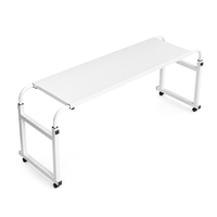 Table de chevet sur roulettes, poste de travail portable pour ordinateur portable et table à manger