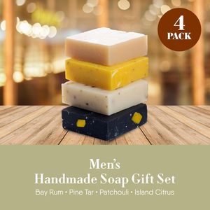 Paquete de regalo de jabón hecho a mano-Juego de barra de jabón nutritivo e hidratante para hombres-Infundido con cuatro aromas masculinos audaces Bay <span class=keywords><strong>Rum</strong></span> - Product Image 2