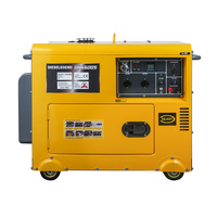Générateur diesel silencieux 5KW portable à faible bruit, démarrage électrique ATS DG6500LN 380V/230V