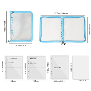 Autocollant De Stockage Organisateur Classeur A5 Réutilisable Collection Livre Zipper <span class=keywords><strong>Album</strong></span> Pour Adulte Avec Papier De Libération <span class=keywords><strong>Vierge</strong></span> Et <span class=keywords><strong>Pages</strong></span> De Poche - Product Image 6