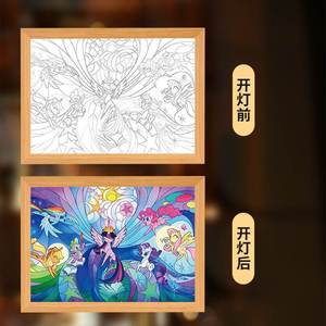 נושא מרובים הוביל דיודת אור-חדר שינה מנורת מסך לעמוד 3 צבע תאורה מתנה לגברים ונשים - Product Image 6