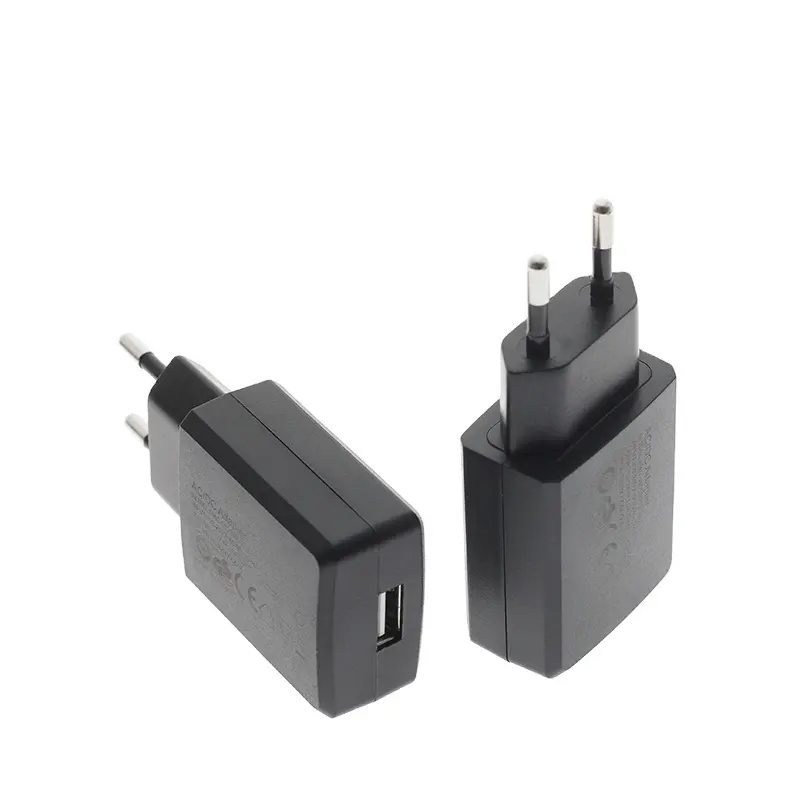 CE GS BS CB IEC62368 and IEC61558 standard USB charger 5V 1A 2A 2.5A EU plug