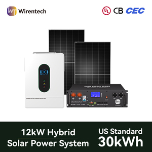 Kit Solar de 12kW Completo para Casa con Batería e <span class=keywords><strong>Inversor</strong></span>, Sistema Solar Híbrido Bifásico - Product Image 1