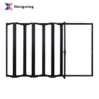 Puerta Plegable de Aluminio Blanca, Puerta Plegable con Acabado de Madera, Puerta Plegable de Doble Acristalamiento, Puerta Plegable de Triple Acristalamiento
