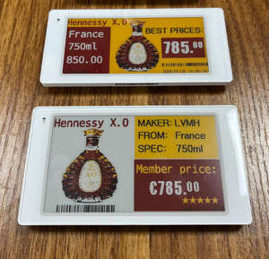 สินค้ามาใหม่ ป้ายราคาอิเล็กทรอนิกส์แบบดิจิทัล ESL ขนาด 3.7 นิ้ว พร้อมจอแสดงผล E-Ink และบลูทูธ 2.4GHz - Product Image 1