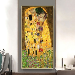 Kit di Pittura Diamante SONGWOO con Motivo Dorato 'Il Bacio' di Klimt, Amanti Romantici, Arte Classica Mondialemente Famosa - Product Image 2