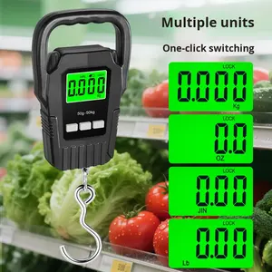 पोर्टेबल इलेक्ट्रॉनिक हुक स्केल होम उपयोग सामान एक्सप्रेस डिलीवरी माशिंग स्केल हैंडहेल्ड परिशुद्धता स्प्रिंग स्केल - Product Image 2