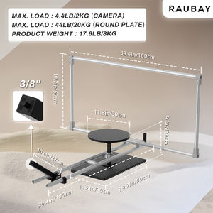 Plataforma Giratoria Profesional para Fotografía RAUBAY 360 Grados (Versión Ligera), Slider Giratorio para Cámara - Product Image 4