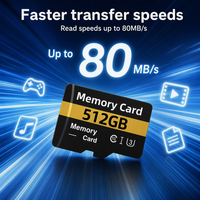 Carte SD 64 Go, carte TF 256 Go pour caméras 4K, caméras de sécurité, carte mémoire ultra-rapide U3 V30 pour vidéo 4K