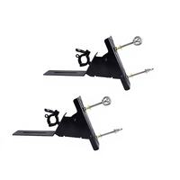 Support de montage robuste en acier noir pour planche de récupération et pelle, pour barres de toit coulissantes L200 Triton, réglable multi-angle